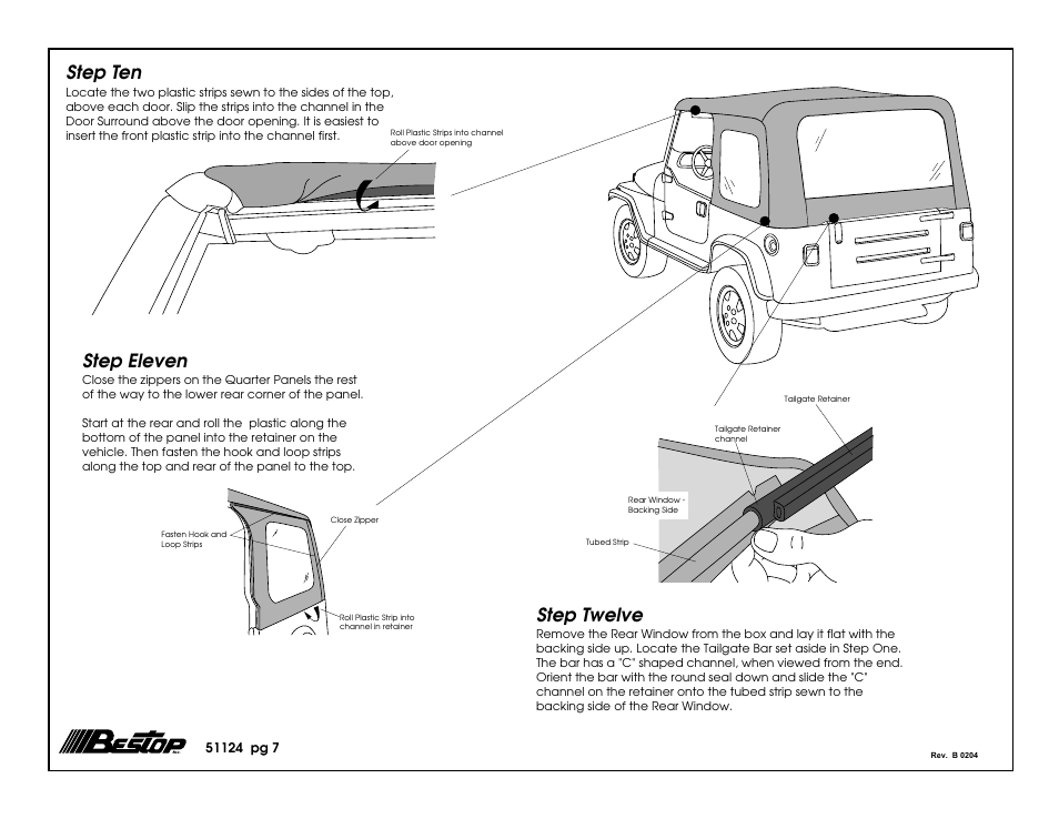 Step eleven, Step twelve, Step ten | Rough Country 51124-15 User Manual | Page 7 / 11