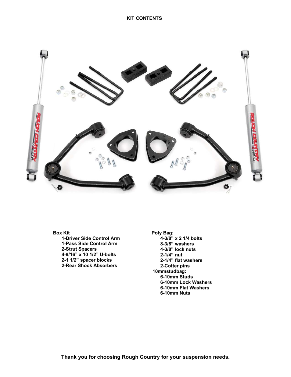 Rough Country 7501 User Manual | Page 6 / 6