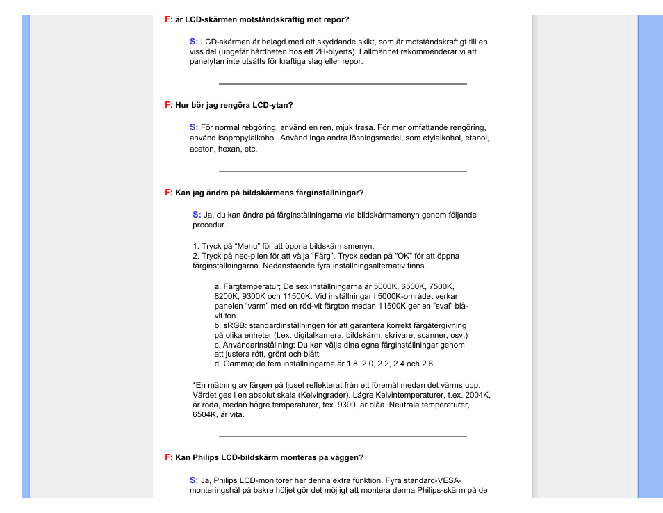 Philips 220SW9FS User Manual | Page 6 / 118