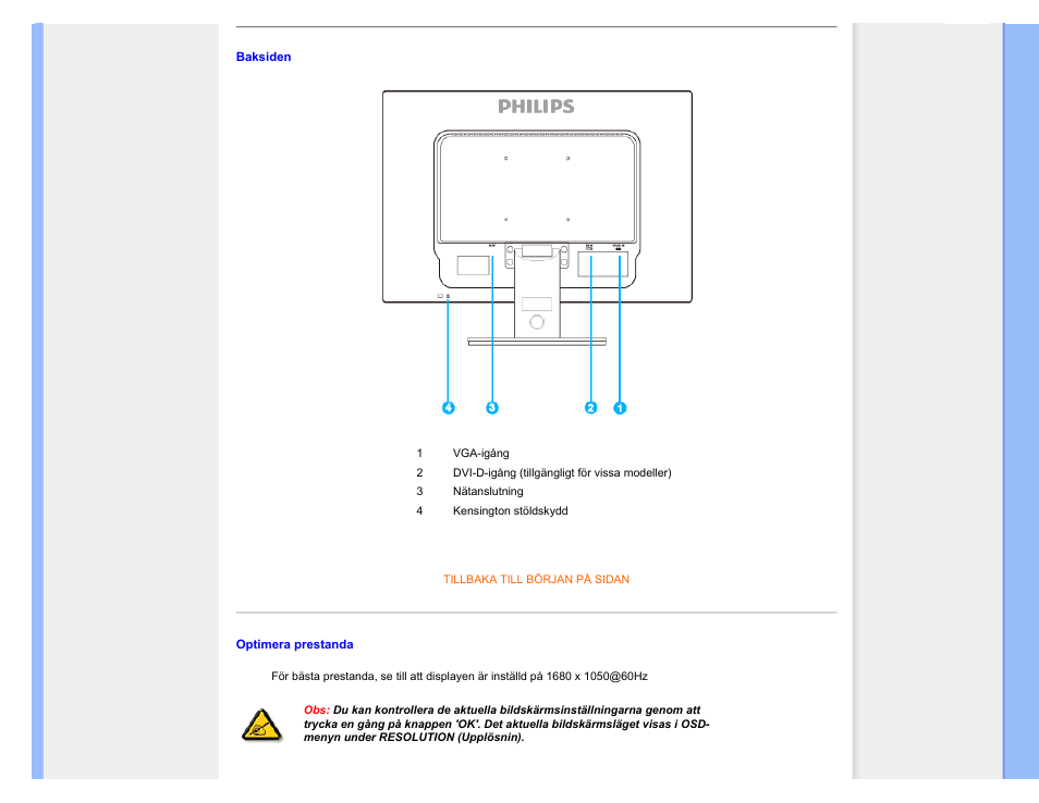 Optimera prestanda | Philips 220SW9FS User Manual | Page 68 / 118