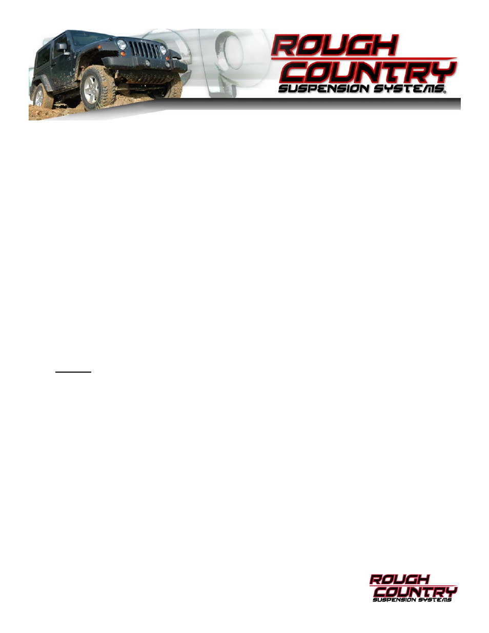 Rough Country 684X User Manual | 12 pages