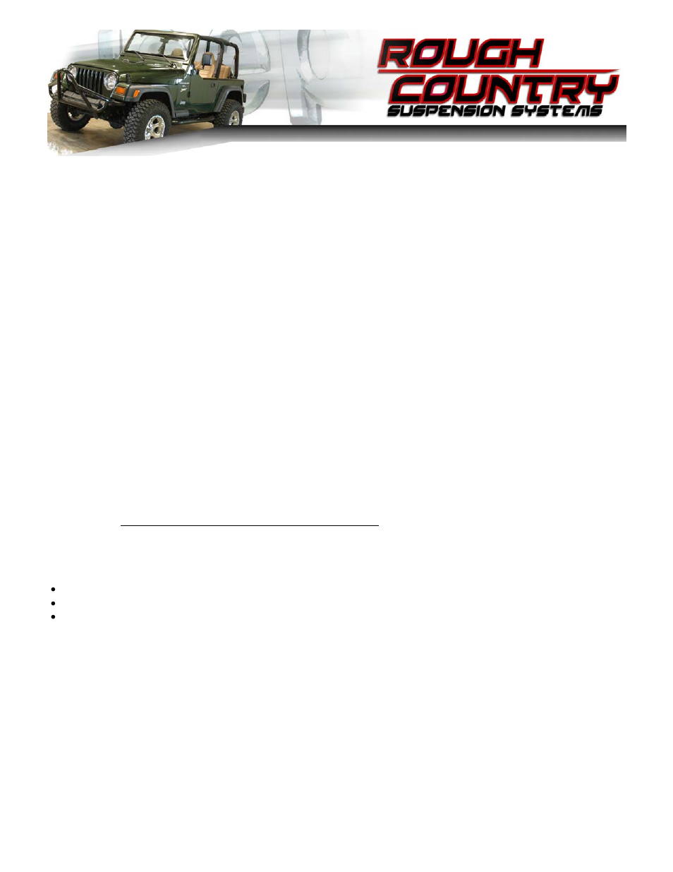 Rough Country PERF619 User Manual | 16 pages