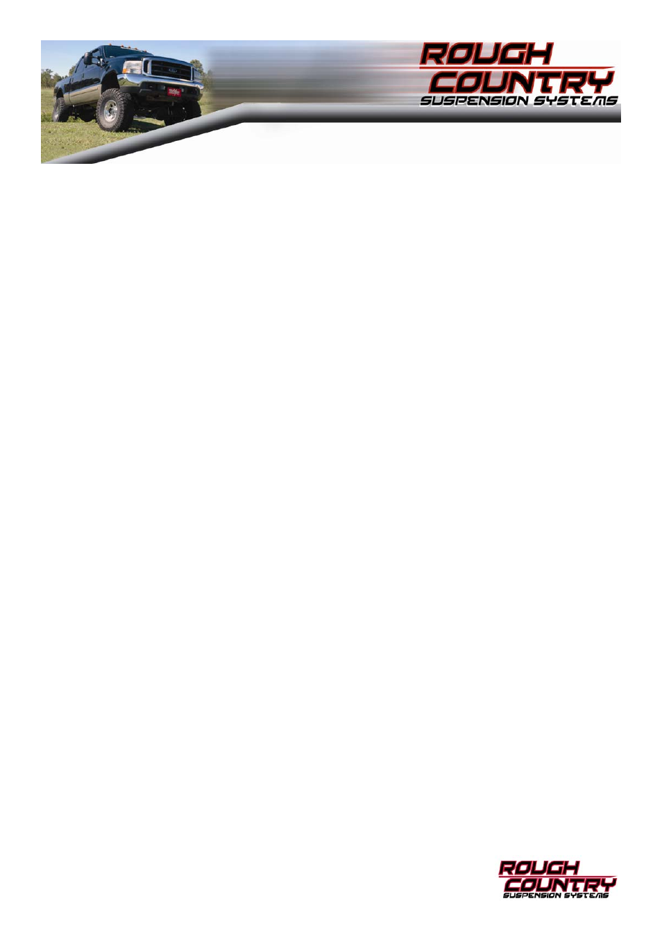 Rough Country 501P User Manual | 8 pages