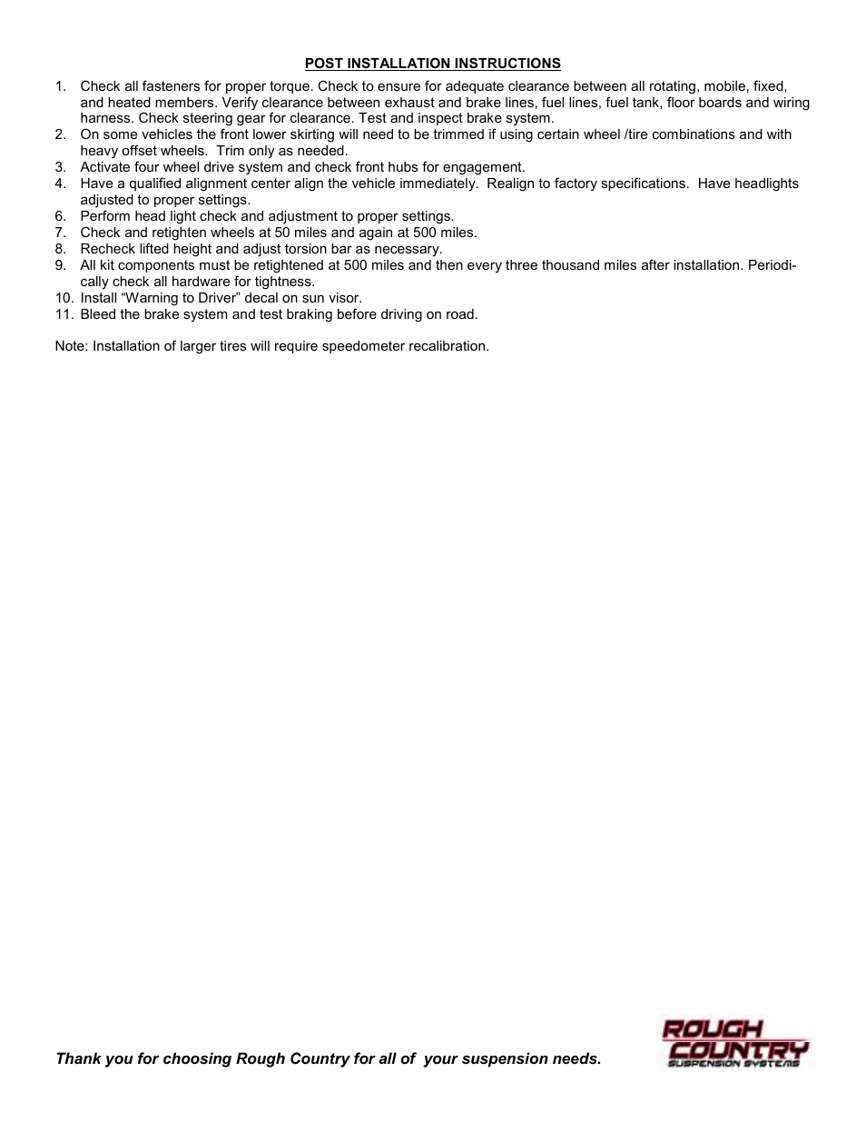 Rough Country 253X User Manual | Page 16 / 20