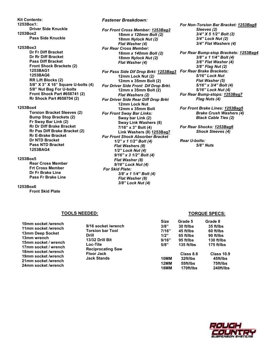 Rough Country 253X User Manual | Page 3 / 20
