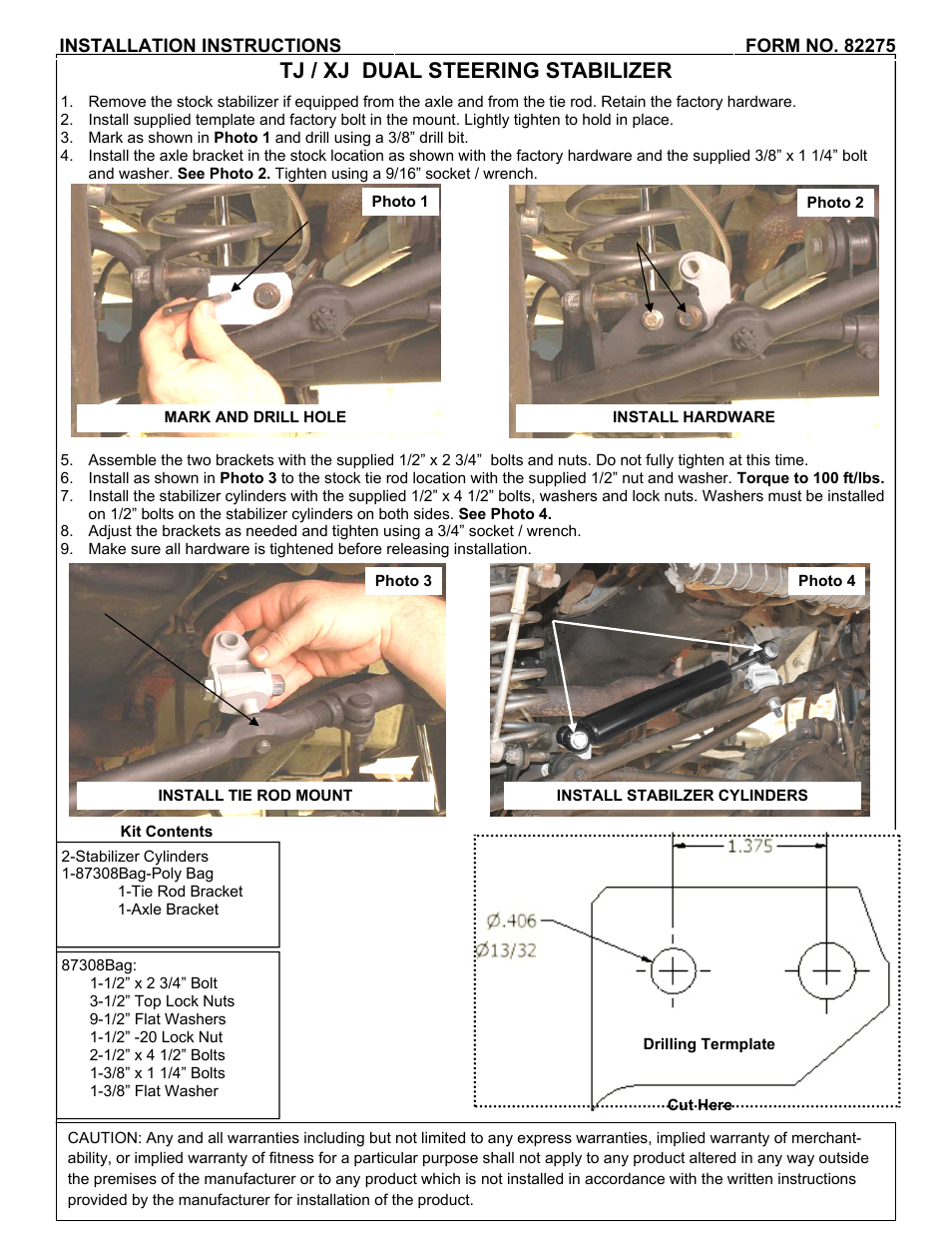 Rough Country 87308 User Manual | 1 page