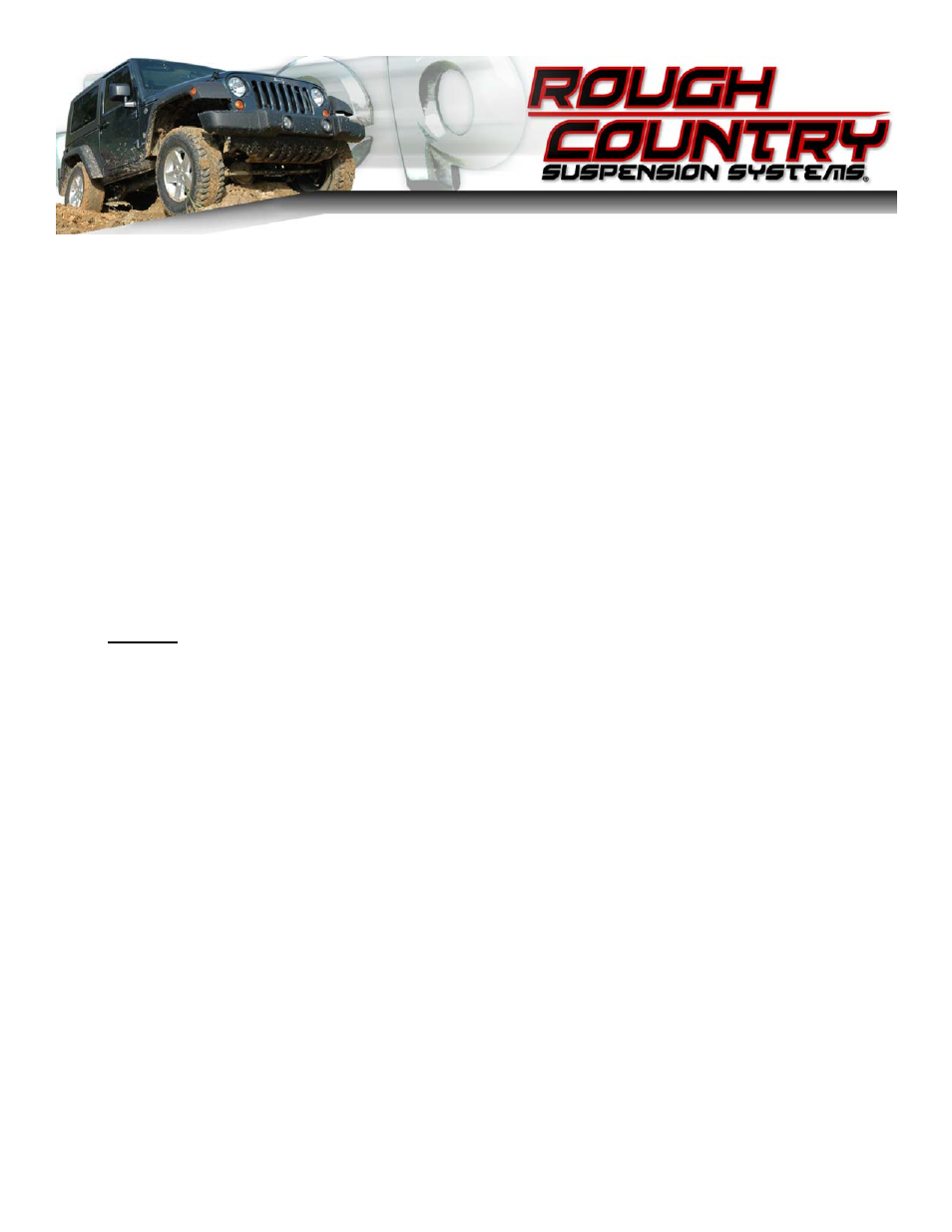 Rough Country 609S User Manual | 10 pages