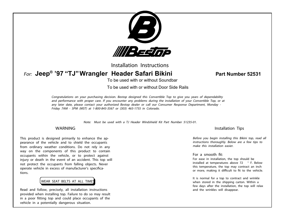 Rough Country 52531-15 User Manual | 6 pages