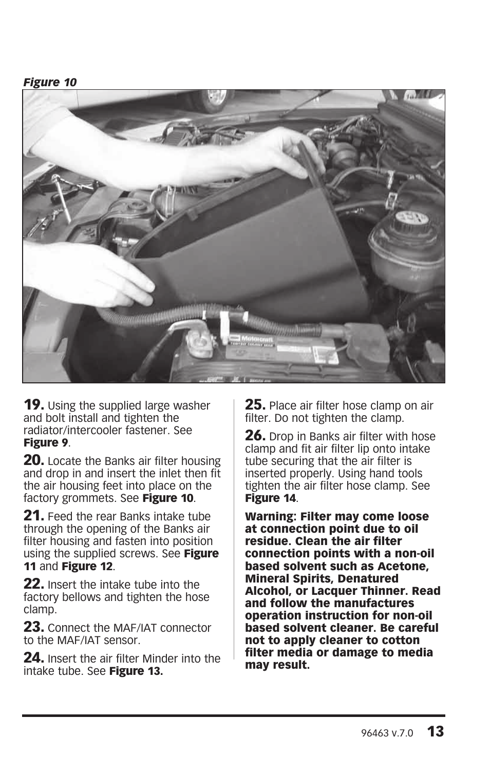 Banks Power Ford Trucks: (Diesel ’03 - 07 6.0L Power Stroke) Intake- Ram-Air Intake system '03-07 F-250-350-450 pickup User Manual | Page 13 / 20