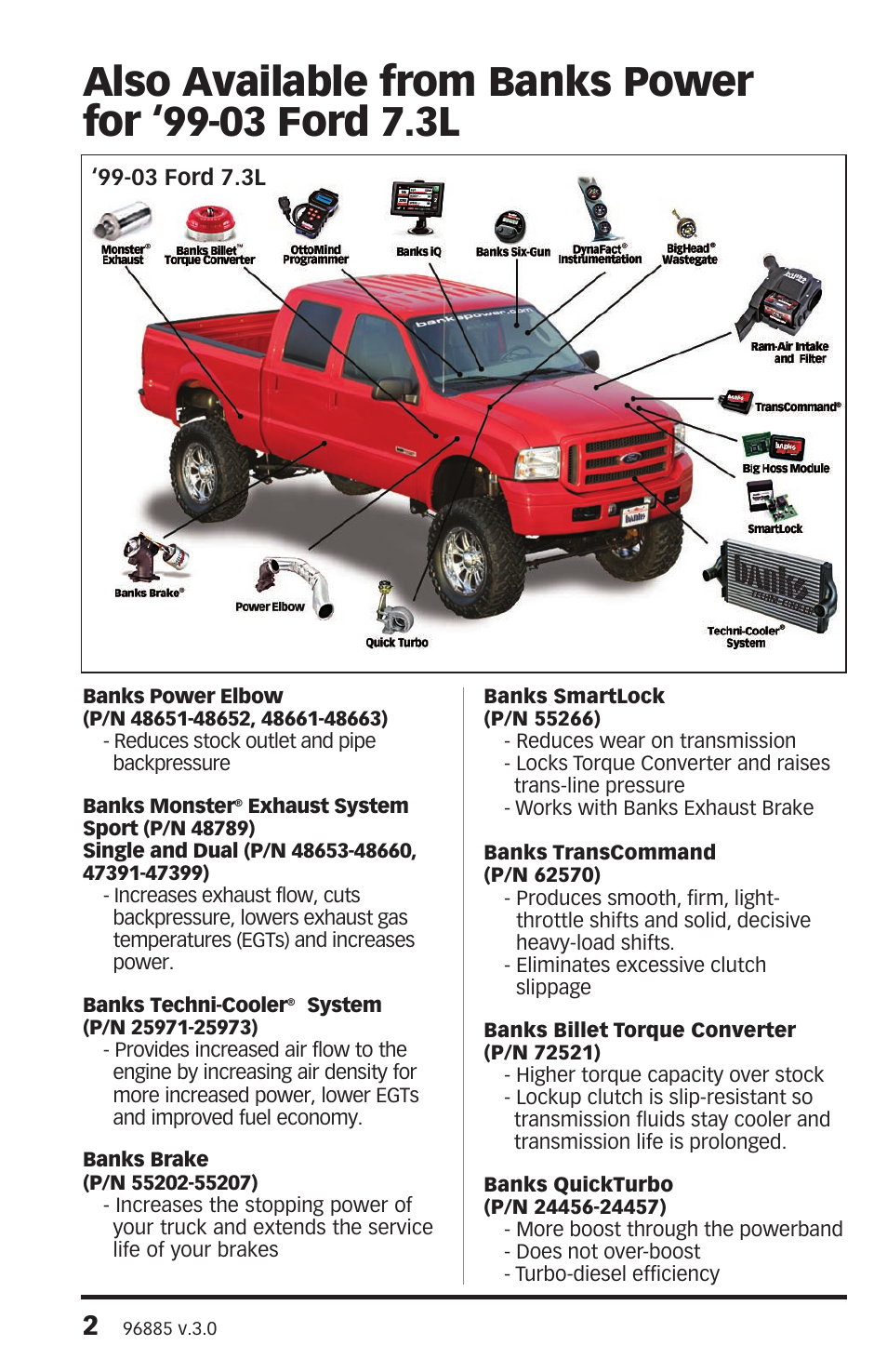 Banks Power Ford Trucks: (Diesel ’99 - 03 7.3L Power Stroke) Intake- Ram-Air Intake System '99-03 User Manual | Page 2 / 16