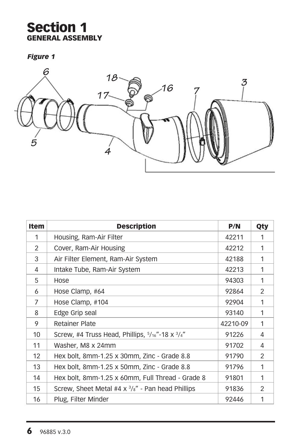 Banks Power Ford Trucks: (Diesel ’99 - 03 7.3L Power Stroke) Intake- Ram-Air Intake System '99-03 User Manual | Page 6 / 16