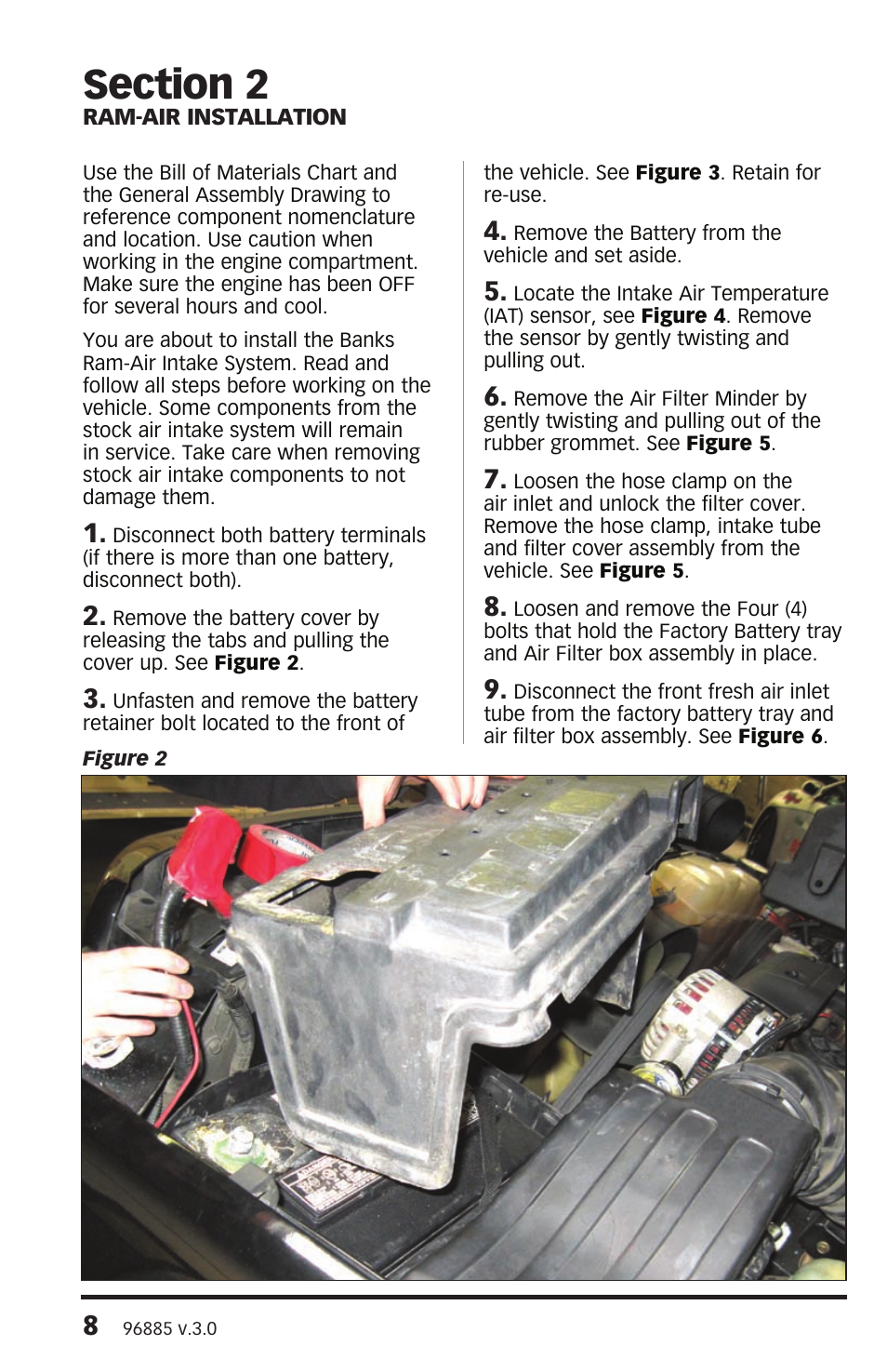 Banks Power Ford Trucks: (Diesel ’99 - 03 7.3L Power Stroke) Intake- Ram-Air Intake System '99-03 User Manual | Page 8 / 16