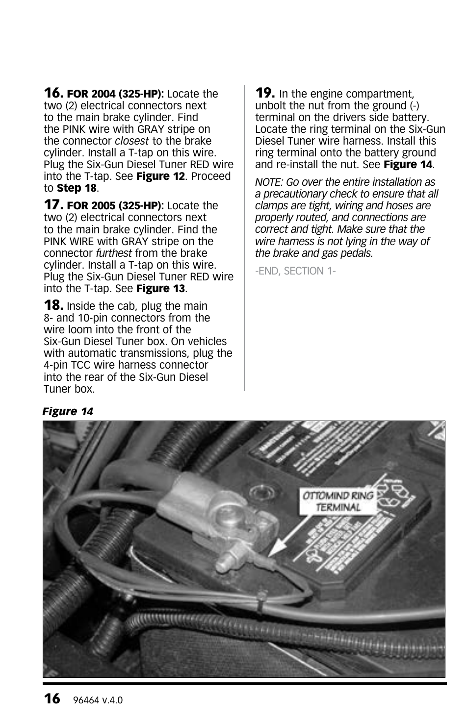 Banks Power Dodge Trucks: (Diesel ’03 - 07 5.9L Cummins) Tuner- Six-Gun Diesel Tuner w optional Speed-Loader Module, (325 HP Dodge 5.9L Cummins 600 (24-valve) Trucks) '04-05 For use with Six-Gun Switch User Manual | Page 16 / 28