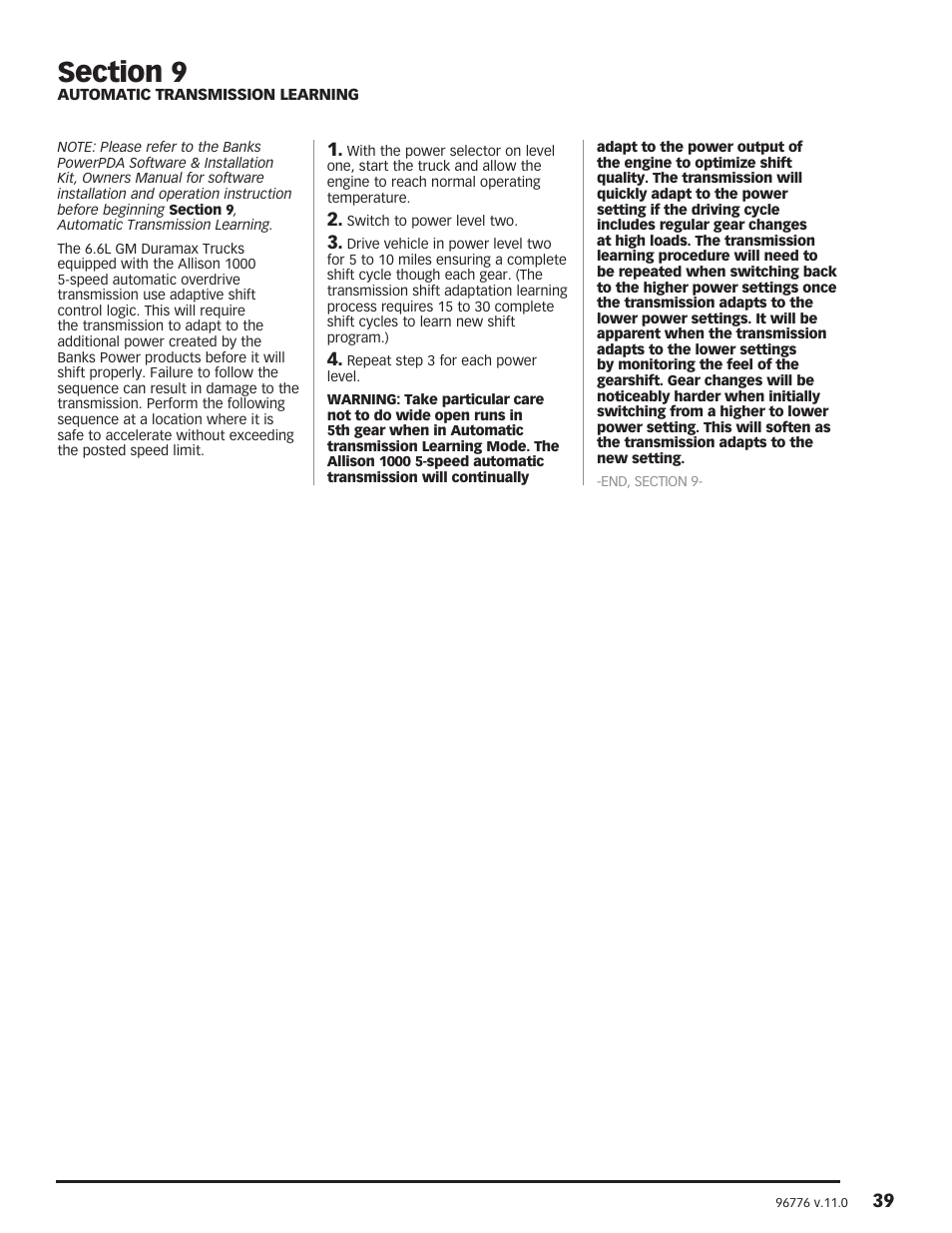 Banks Power Chevy_GMC Trucks: Duramax LB7 (Diesel ’01 - 04 6.6L) Power Systems- PowerPack & Stinger Systems w_ EconoMind (LB7 & LLY) '01-05 (PDA) Compatible w_ Optional PowerPDA User Manual | Page 39 / 45