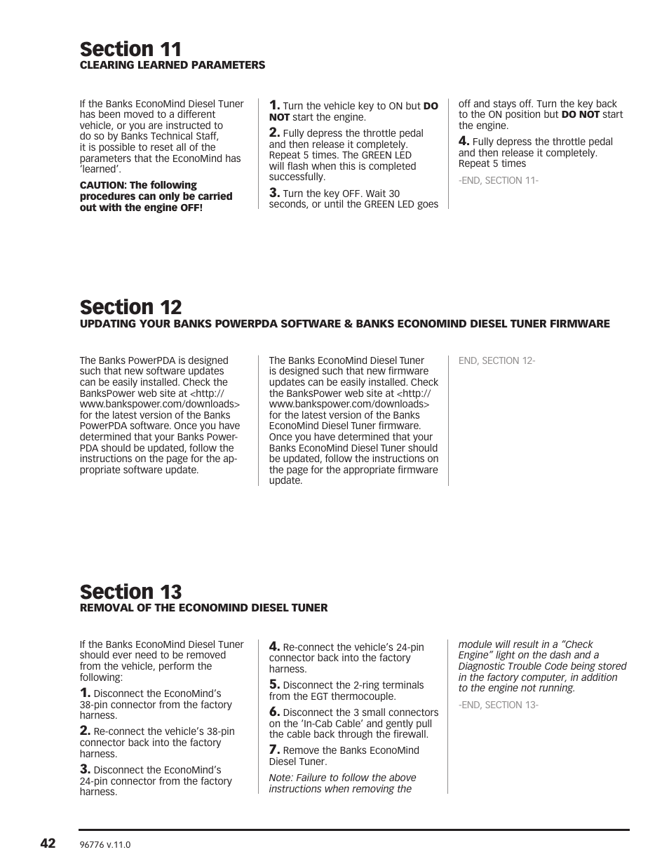 Banks Power Chevy_GMC Trucks: Duramax LB7 (Diesel ’01 - 04 6.6L) Power Systems- PowerPack & Stinger Systems w_ EconoMind (LB7 & LLY) '01-05 (PDA) Compatible w_ Optional PowerPDA User Manual | Page 42 / 45