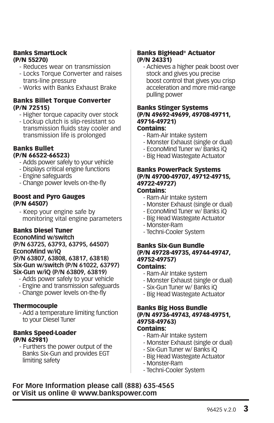 Banks Power Dodge Trucks: (Diesel ’03 - 07 5.9L Cummins) Intake- High-Ram Intake '03-07 w_Banks Boost Tube User Manual | Page 3 / 12