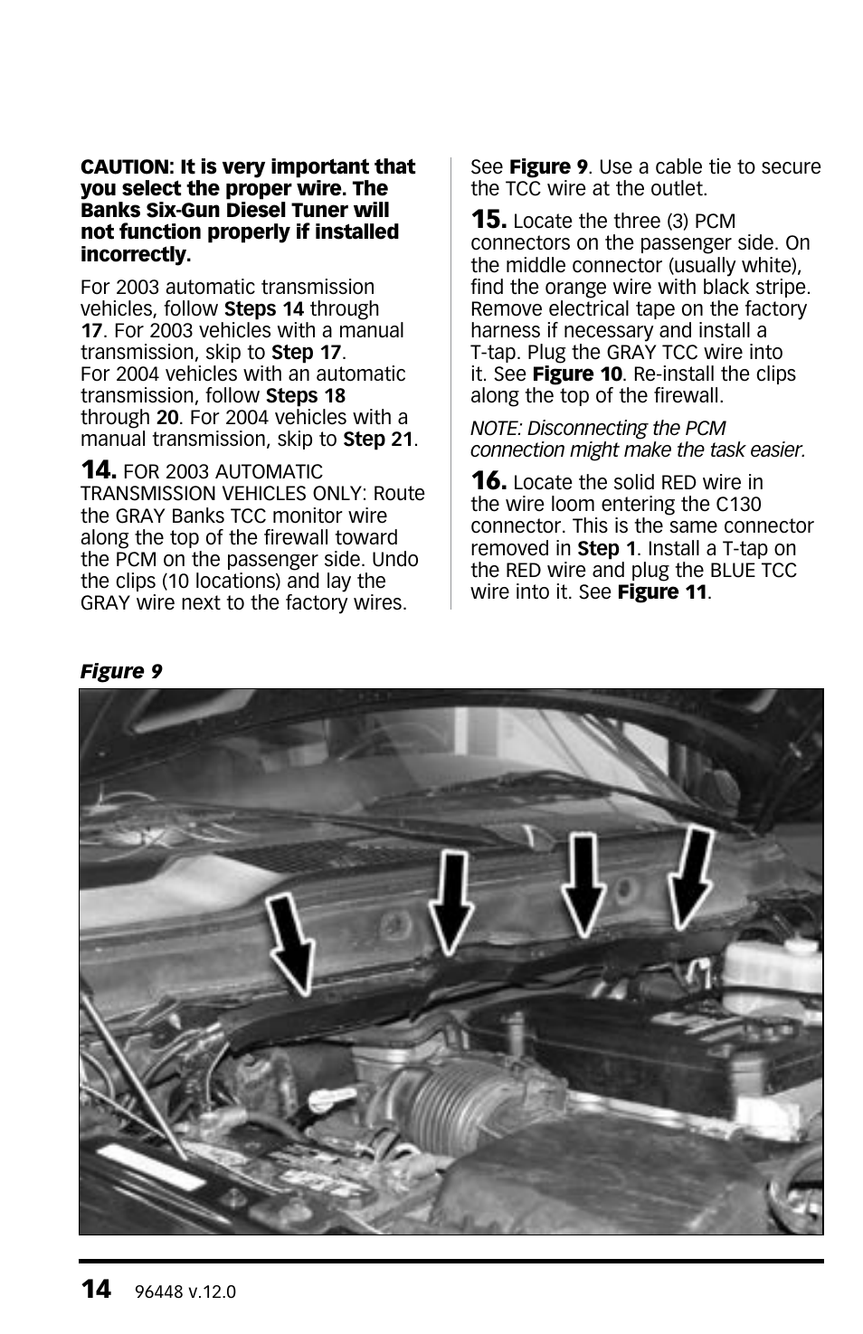 Banks Power Dodge Trucks: (Diesel ’03 - 07 5.9L Cummins) Tuner- Six-Gun Diesel Tuner (235, 250, 305 HP Dodge 5.9L Cummins (24-valve) Trucks) '03-04 For use with Six-Gun Switch User Manual | Page 14 / 36