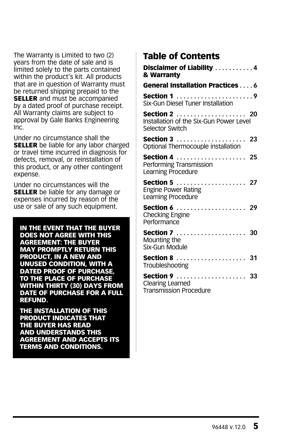 Banks Power Dodge Trucks: (Diesel ’03 - 07 5.9L Cummins) Tuner- Six-Gun Diesel Tuner (235, 250, 305 HP Dodge 5.9L Cummins (24-valve) Trucks) '03-04 For use with Six-Gun Switch User Manual | Page 5 / 36