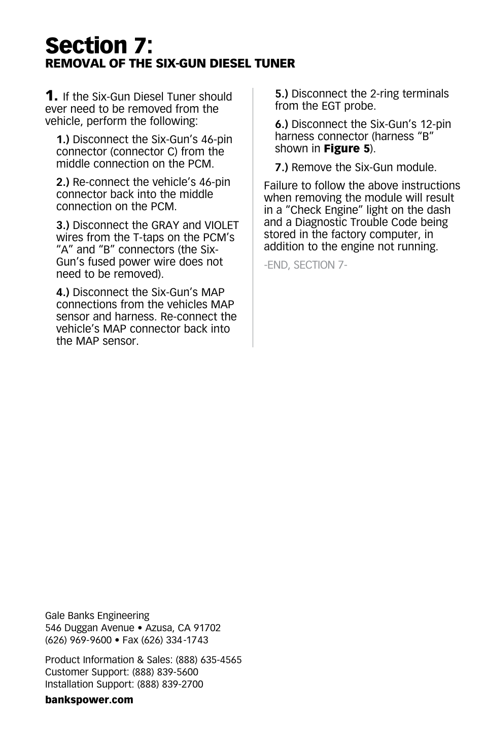Banks Power Ford Trucks: (Diesel ’03 - 07 6.0L Power Stroke) Tuner- Six-Gun Diesel Tuner w_ optional Speed-Loader Module For use with Six-Gun switch Only User Manual | Page 28 / 28