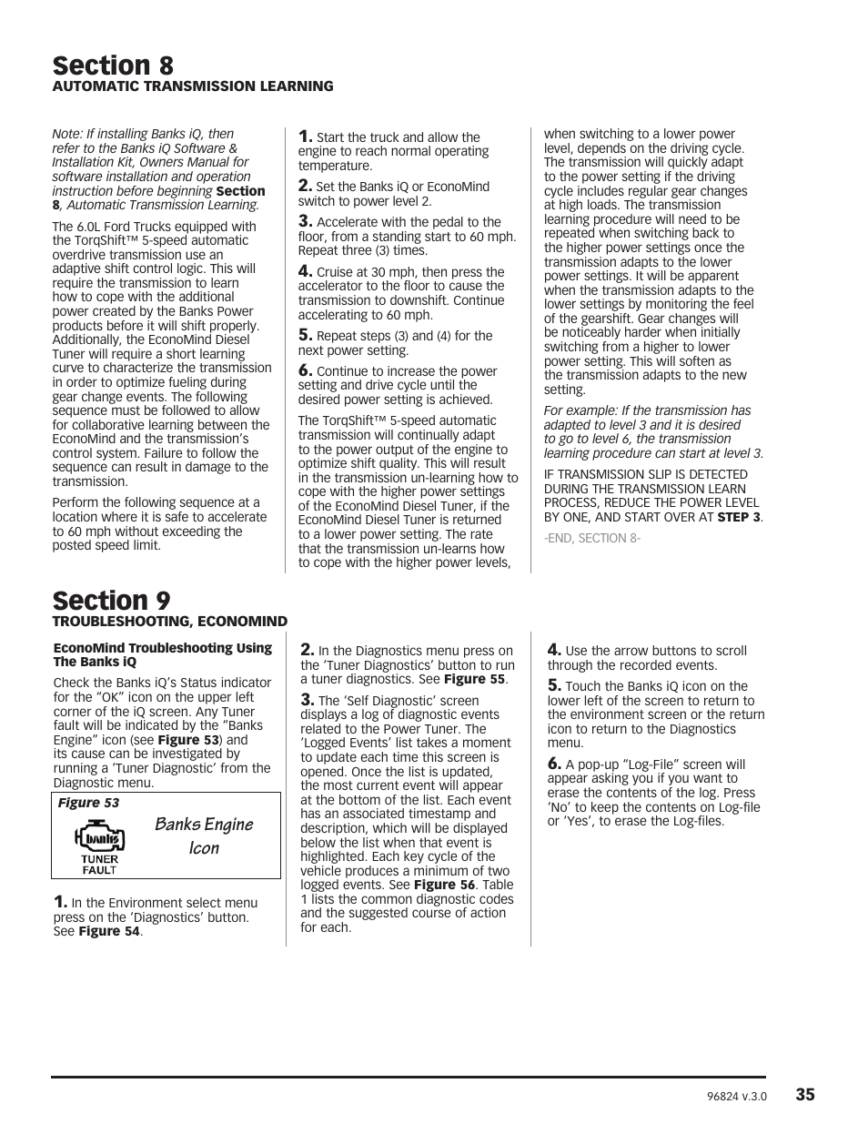 Banks engine icon | Banks Power Ford Trucks: (Diesel ’03 - 07 6.0L Power Stroke) Power Systems- PowerPack & Stinger '03-07 Compatible w_ Optional Banks iQ User Manual | Page 35 / 42