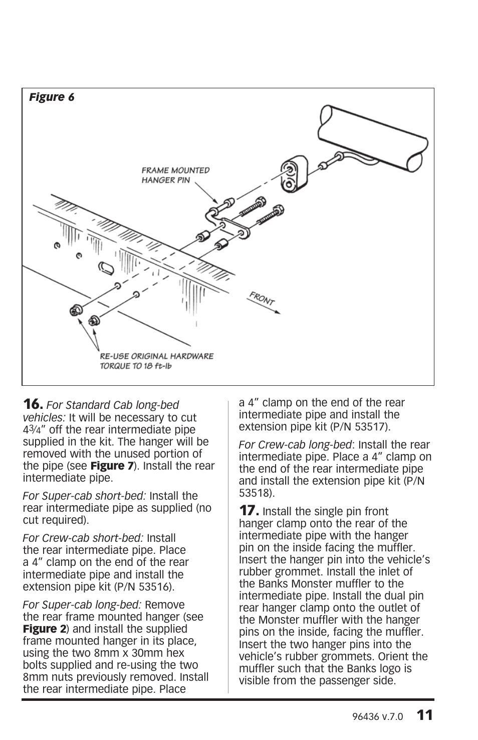 Banks Power Ford Trucks: (Diesel ’99 - 03 7.3L Power Stroke) Exhaust- Monster Exhaust, Single Passenger side exit (w_ cat) '99-03 F-250 & F-350 User Manual | Page 11 / 20