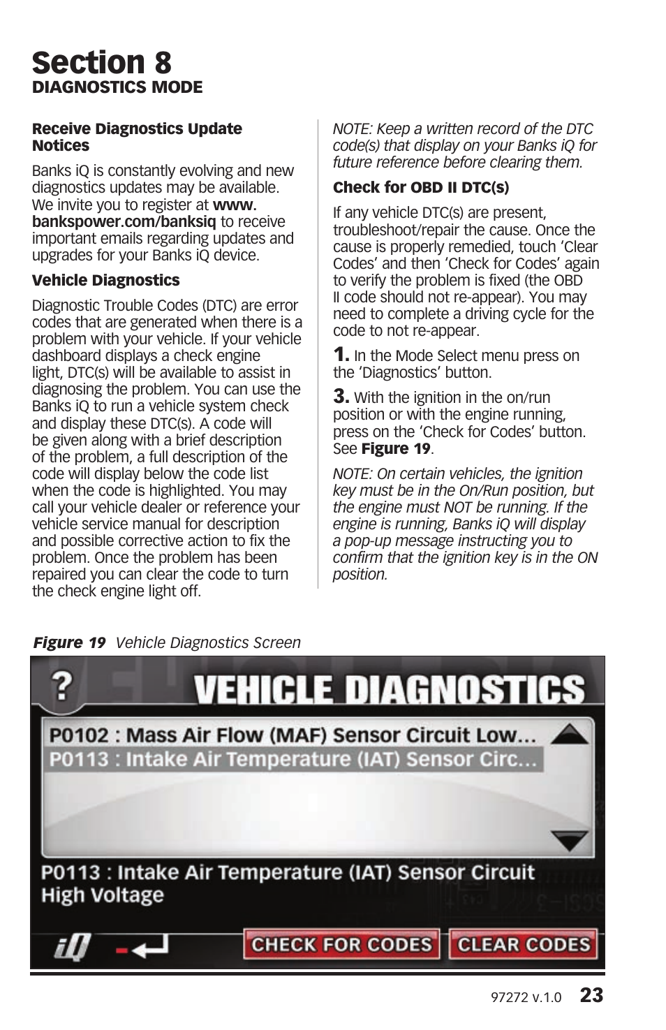 Banks Power Interface- Banks iQ 1996 & Later Vehicles with OBDII Diagnostics User Manual | Page 23 / 46