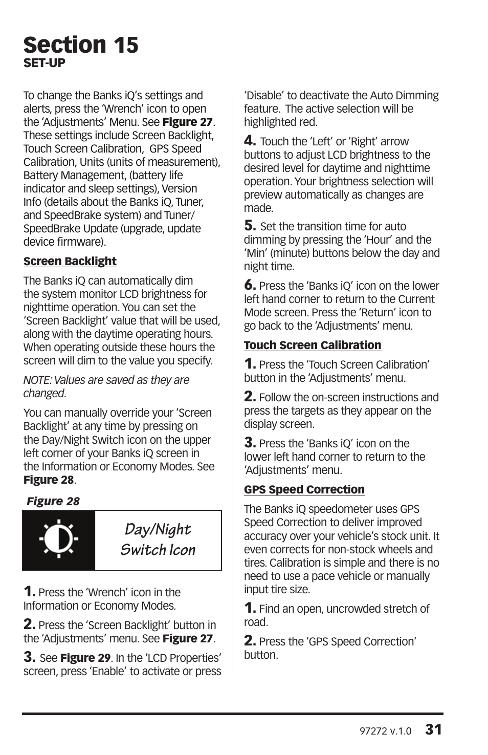Day/night switch icon | Banks Power Interface- Banks iQ 1996 & Later Vehicles with OBDII Diagnostics User Manual | Page 31 / 46