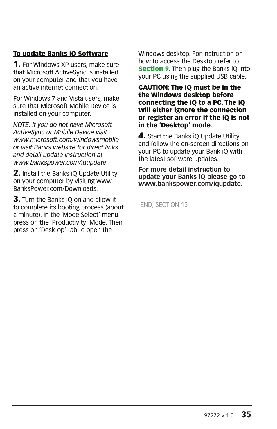 Banks Power Interface- Banks iQ 1996 & Later Vehicles with OBDII Diagnostics User Manual | Page 35 / 46