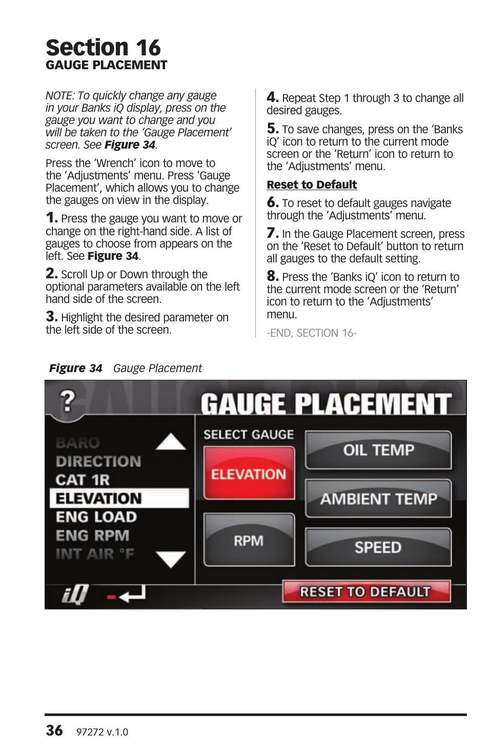 Banks Power Interface- Banks iQ 1996 & Later Vehicles with OBDII Diagnostics User Manual | Page 36 / 46