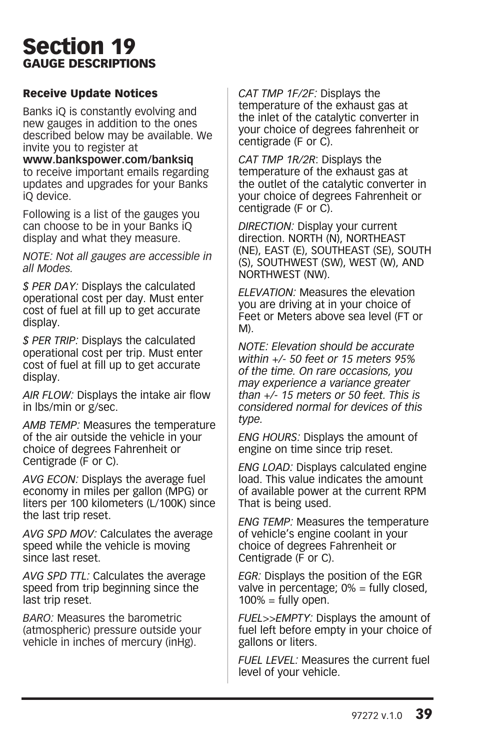 Banks Power Interface- Banks iQ 1996 & Later Vehicles with OBDII Diagnostics User Manual | Page 39 / 46