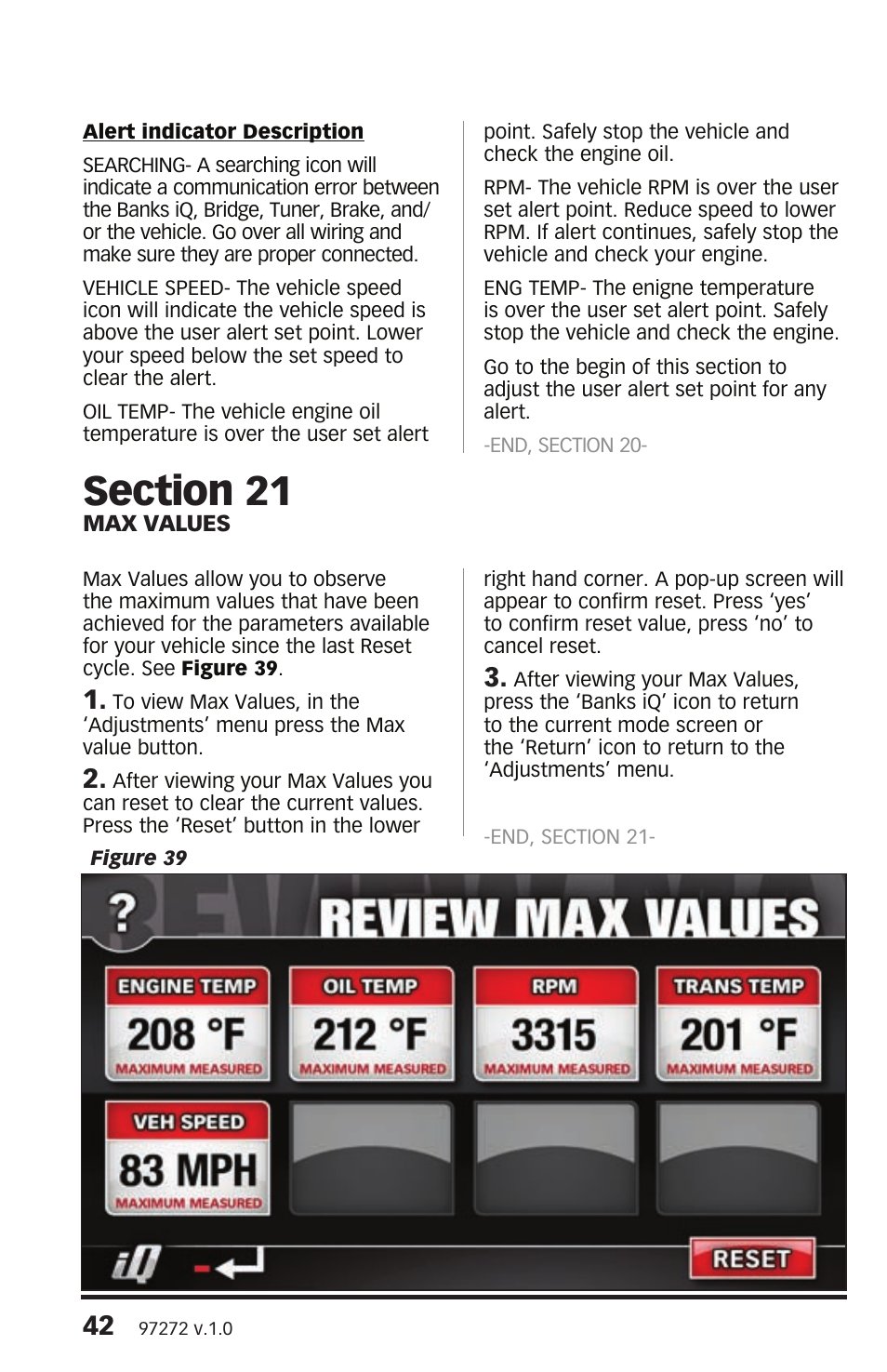 Banks Power Interface- Banks iQ 1996 & Later Vehicles with OBDII Diagnostics User Manual | Page 42 / 46