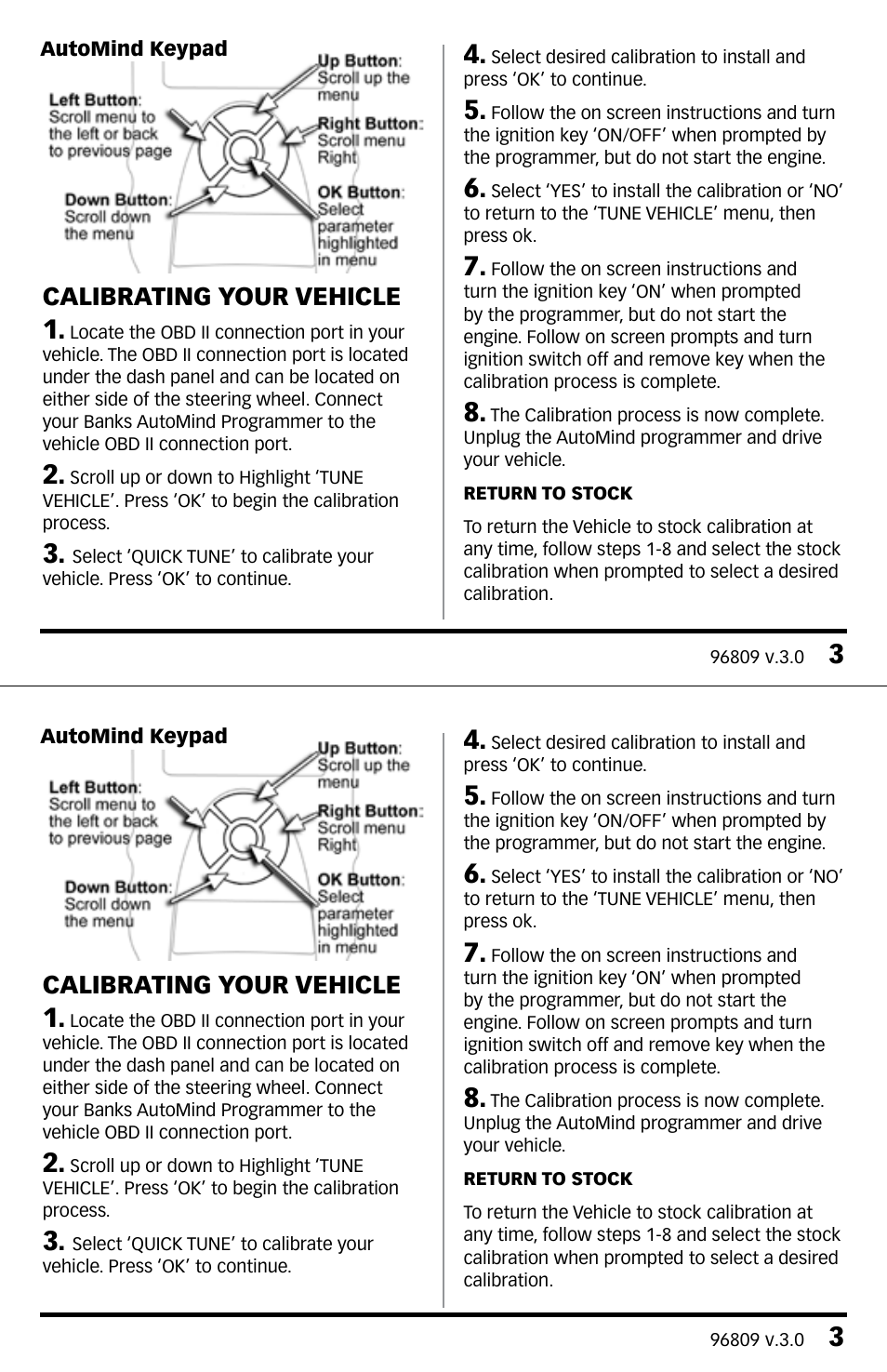Calibrating your vehicle | Banks Power Jeep Trucks: (Gas ’07 - 11 3.8L) Programmer- AutoMind, Quick Reference Guide User Manual | Page 3 / 12