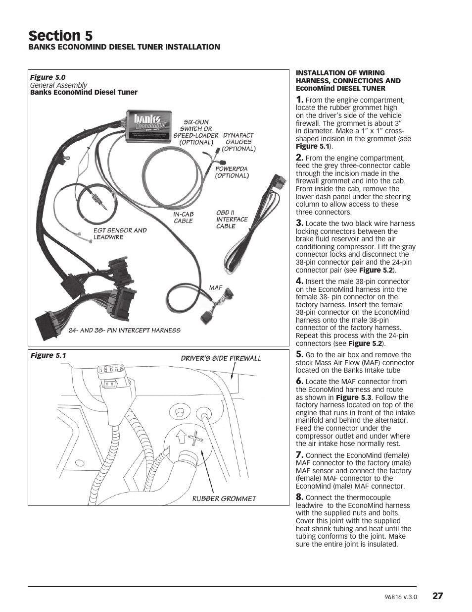 Banks Power Chevy_GMC Trucks: Duramax LLY-LBZ (Diesel ’06 - 07 6.6L) Power Systems- PowerPack & Stinger Systems w EconoMind (LLY & LBZ) '06-07 (iQ) Compatible with Optional Banks iQ User Manual | Page 27 / 40