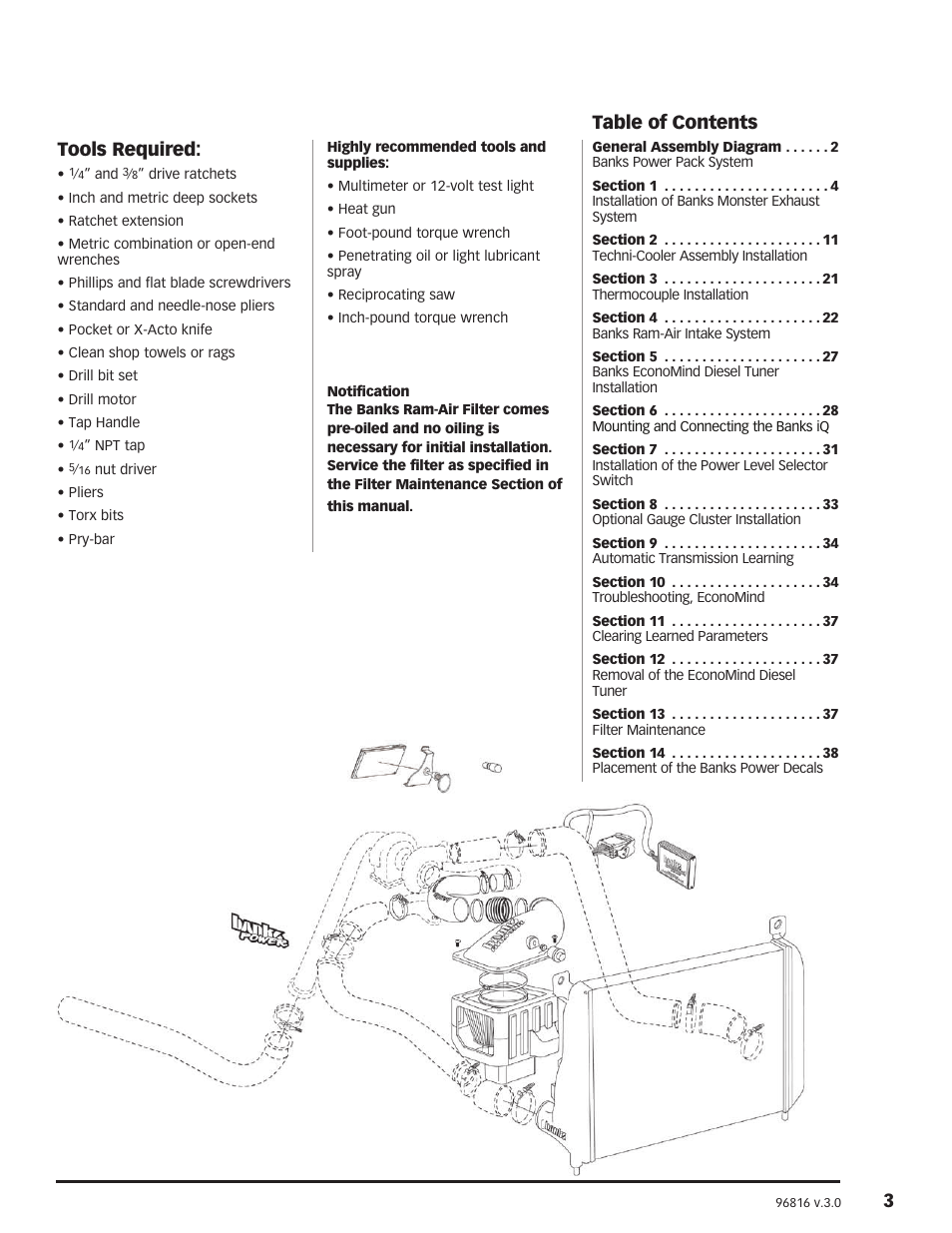 Banks Power Chevy_GMC Trucks: Duramax LLY-LBZ (Diesel ’06 - 07 6.6L) Power Systems- PowerPack & Stinger Systems w EconoMind (LLY & LBZ) '06-07 (iQ) Compatible with Optional Banks iQ User Manual | Page 3 / 40