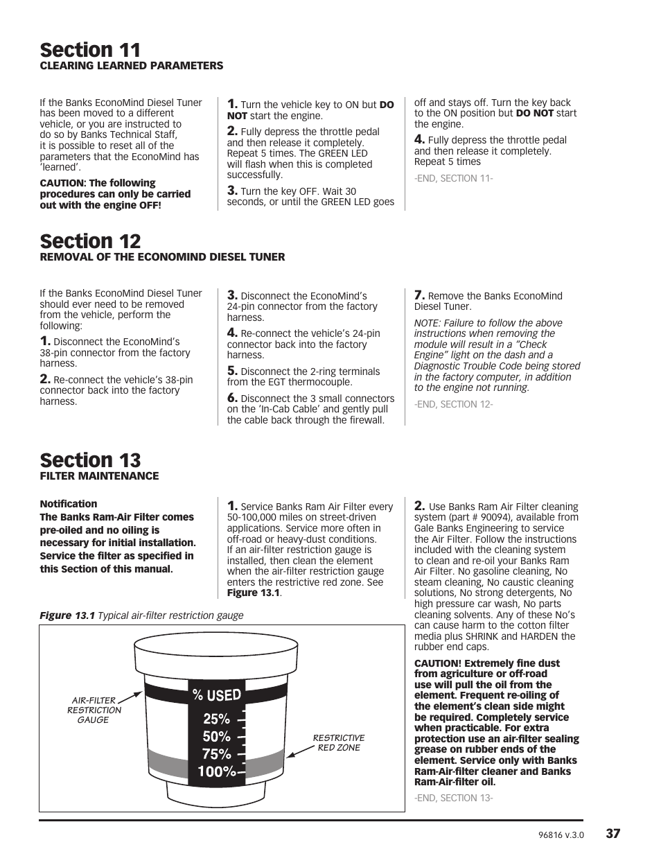 Banks Power Chevy_GMC Trucks: Duramax LLY-LBZ (Diesel ’06 - 07 6.6L) Power Systems- PowerPack & Stinger Systems w EconoMind (LLY & LBZ) '06-07 (iQ) Compatible with Optional Banks iQ User Manual | Page 37 / 40