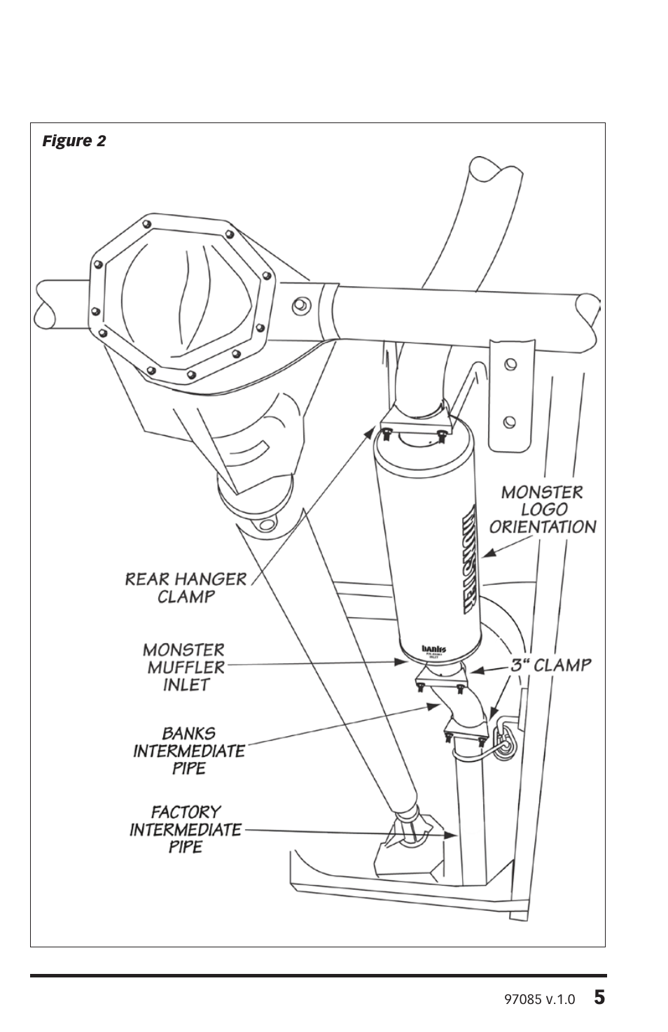 Banks Power Dodge Trucks: (Gas ’02 - 10 5.7L HEMI & 4.7L) Exhaust- Monster Exhaust, '09 5.7L Dodge Ram 1500, Hemi, CCSB Only User Manual | Page 5 / 8