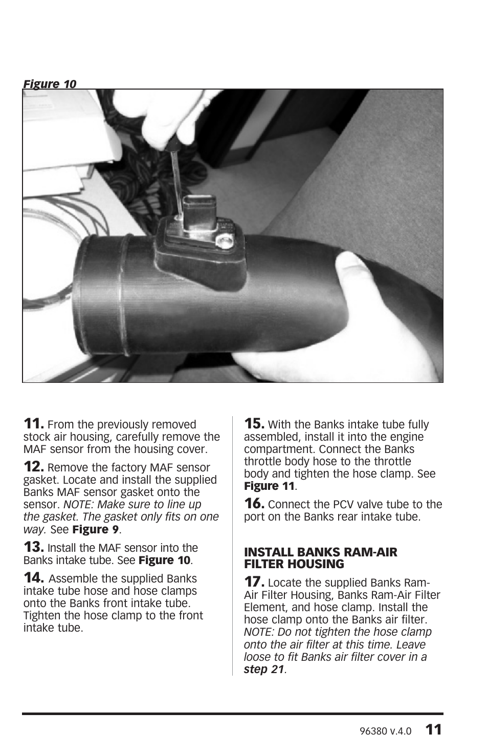 Banks Power Ford Motorhomes: (Gas ’05 - 14 6.8L V-10, Class-A (30-valve) Intake- Ram-Air Intake System, (Class-A) '06-08 User Manual | Page 11 / 16