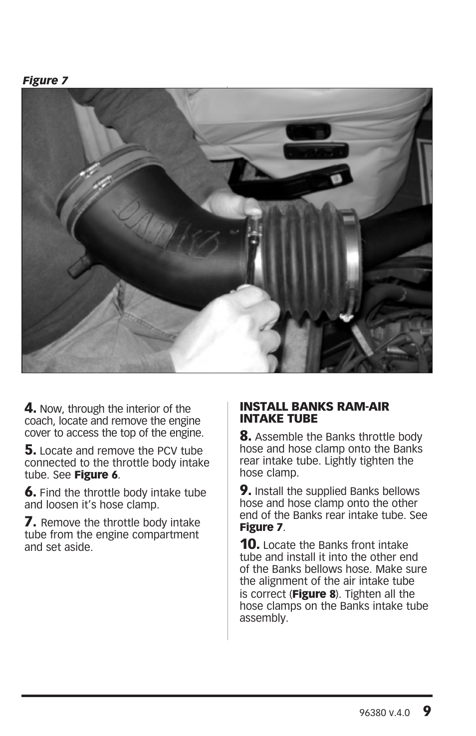 Banks Power Ford Motorhomes: (Gas ’05 - 14 6.8L V-10, Class-A (30-valve) Intake- Ram-Air Intake System, (Class-A) '06-08 User Manual | Page 9 / 16