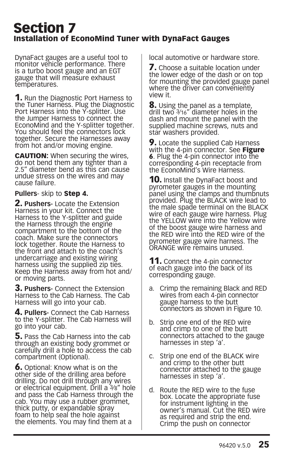 Banks Power Cummins Motorhomes: (Diesel ’03 - 07 ISB-CR 5.9L) Tuner- EconoMind Diesel Tuner, Class-A w_Allison 3000MH '03-07  Compatible with Optional PowerPDA & Dynafact Gauges User Manual | Page 25 / 36
