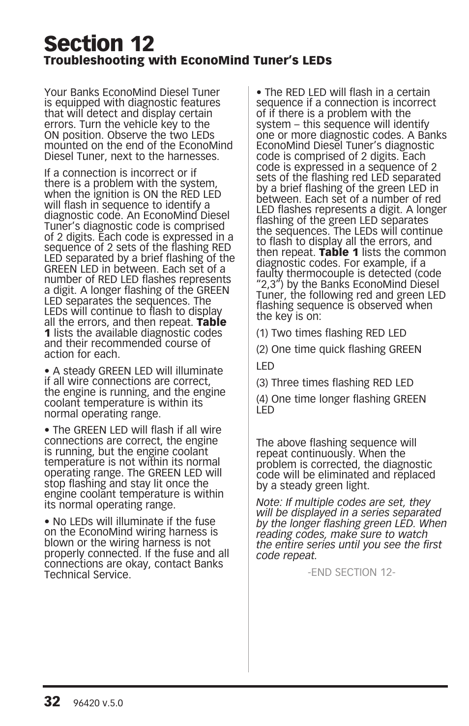 Banks Power Cummins Motorhomes: (Diesel ’03 - 07 ISB-CR 5.9L) Tuner- EconoMind Diesel Tuner, Class-A w_Allison 3000MH '03-07  Compatible with Optional PowerPDA & Dynafact Gauges User Manual | Page 32 / 36