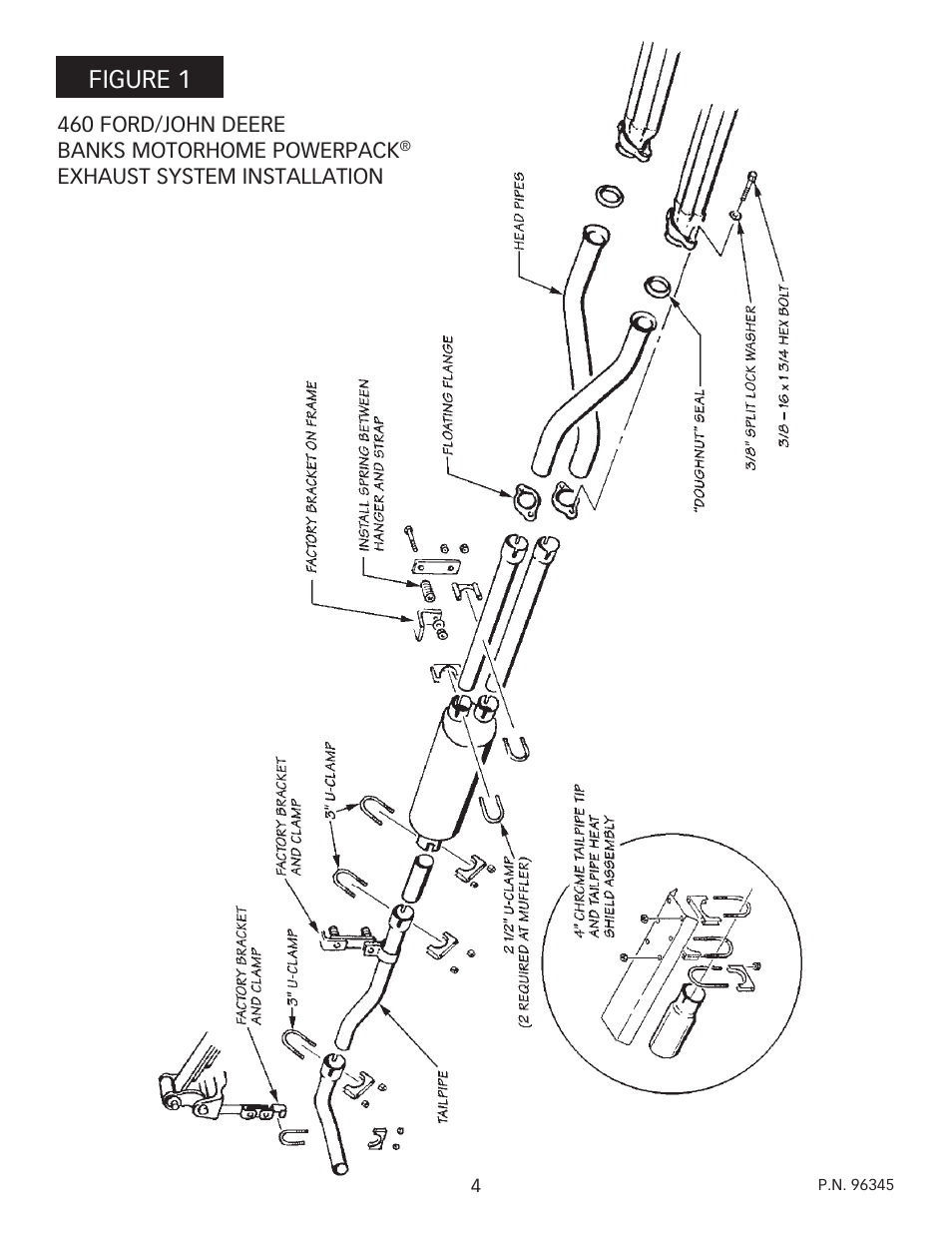 Figure 1 | Banks Power Ford Motorhomes: (Gas ’93 - 98 7.5L Class-A) PowerPack system (Class-A, Carb, JD-OK Chassis) For use w_ 460 carbureted engine User Manual | Page 4 / 12