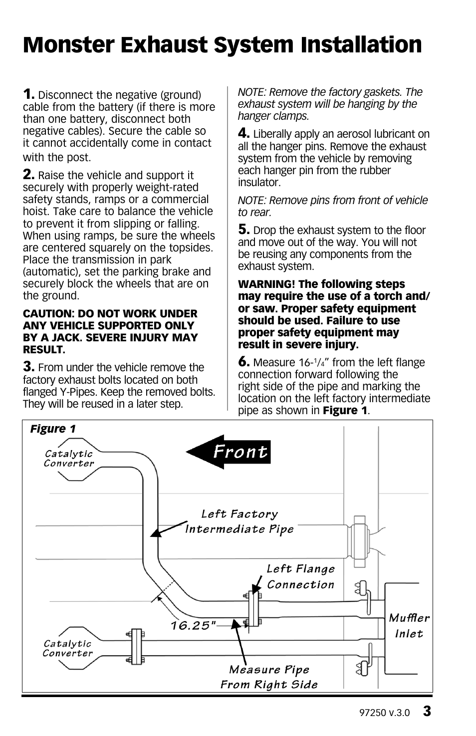 Monster exhaust system installation | Banks Power Toyota Trucks: (Gas ’07 - 14 5.7L Tundra) Exhaust- Monster Exhaust, Single Passenger side exit '09-10 Double Cab Standard Bed User Manual | Page 3 / 8