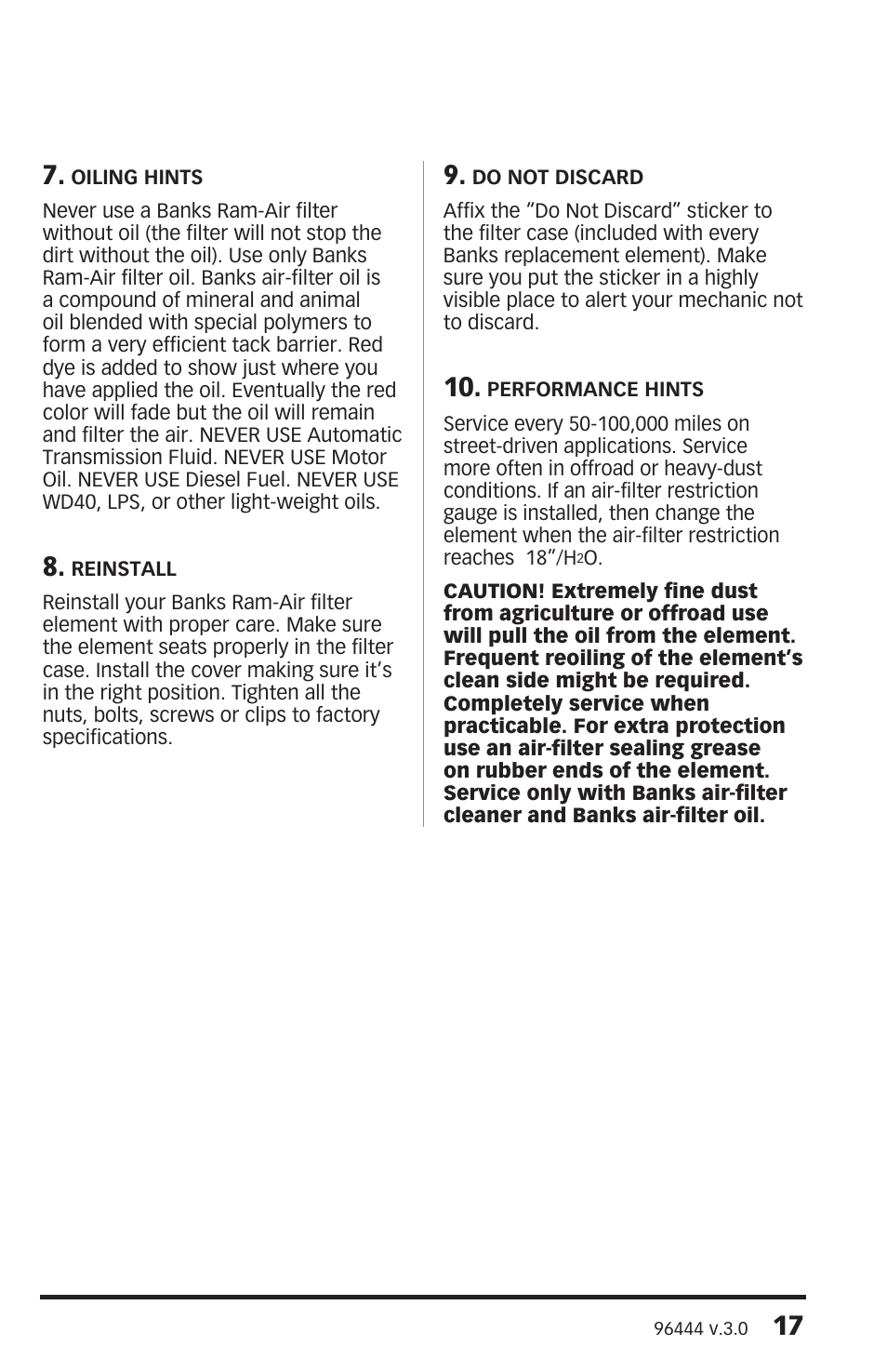 Banks Power Ford Motorhomes: (Gas ’93 - 98 7.5L Class-A) PowerPack System (Class-A, Ford chassis, non-cat) For Use w_ 460 EFI Engine User Manual | Page 17 / 20