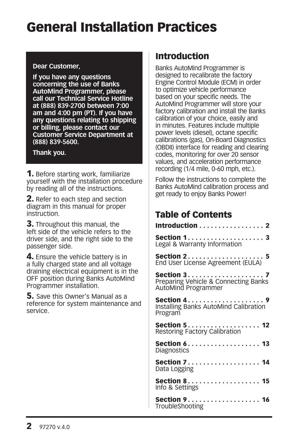 Banks Power Jeep Trucks: (Gas ’91 - 06 Wrangler 4.0L) Programmer- AutoMind Programmer User Manual | Page 2 / 16