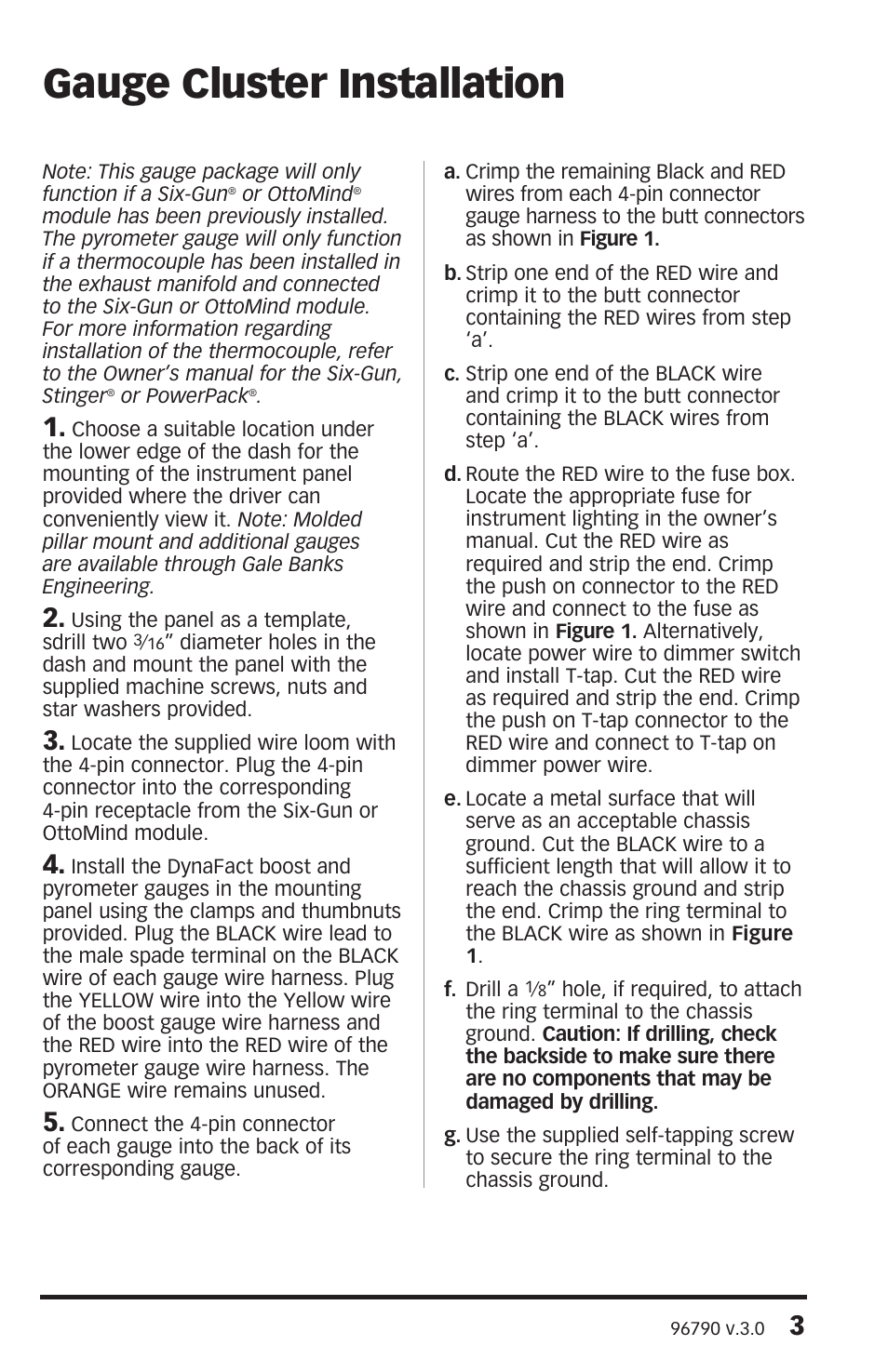 Gauge cluster installation | Banks Power DynaFact gauge assembly (Electronic) User Manual | Page 3 / 4