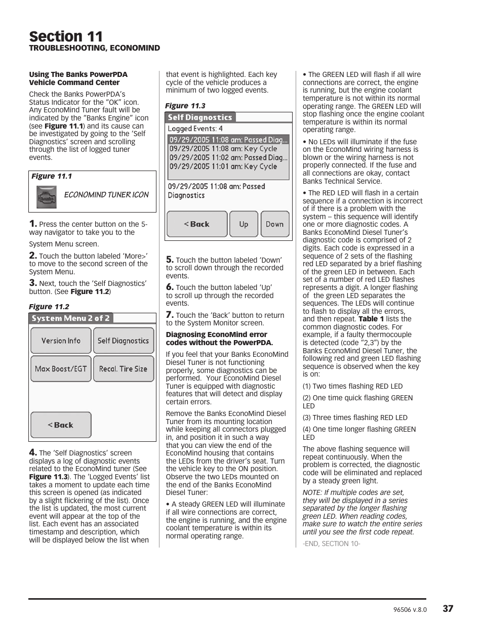Banks Power Chevy_GMC Trucks: Duramax LLY-LBZ (Diesel ’06 - 07 6.6L) Power Systems- PowerPack & Stinger Systems w Economind (LLY & LBZ) '06-07 (PDA) Compatible w_ Optional PowerPDA User Manual | Page 37 / 40