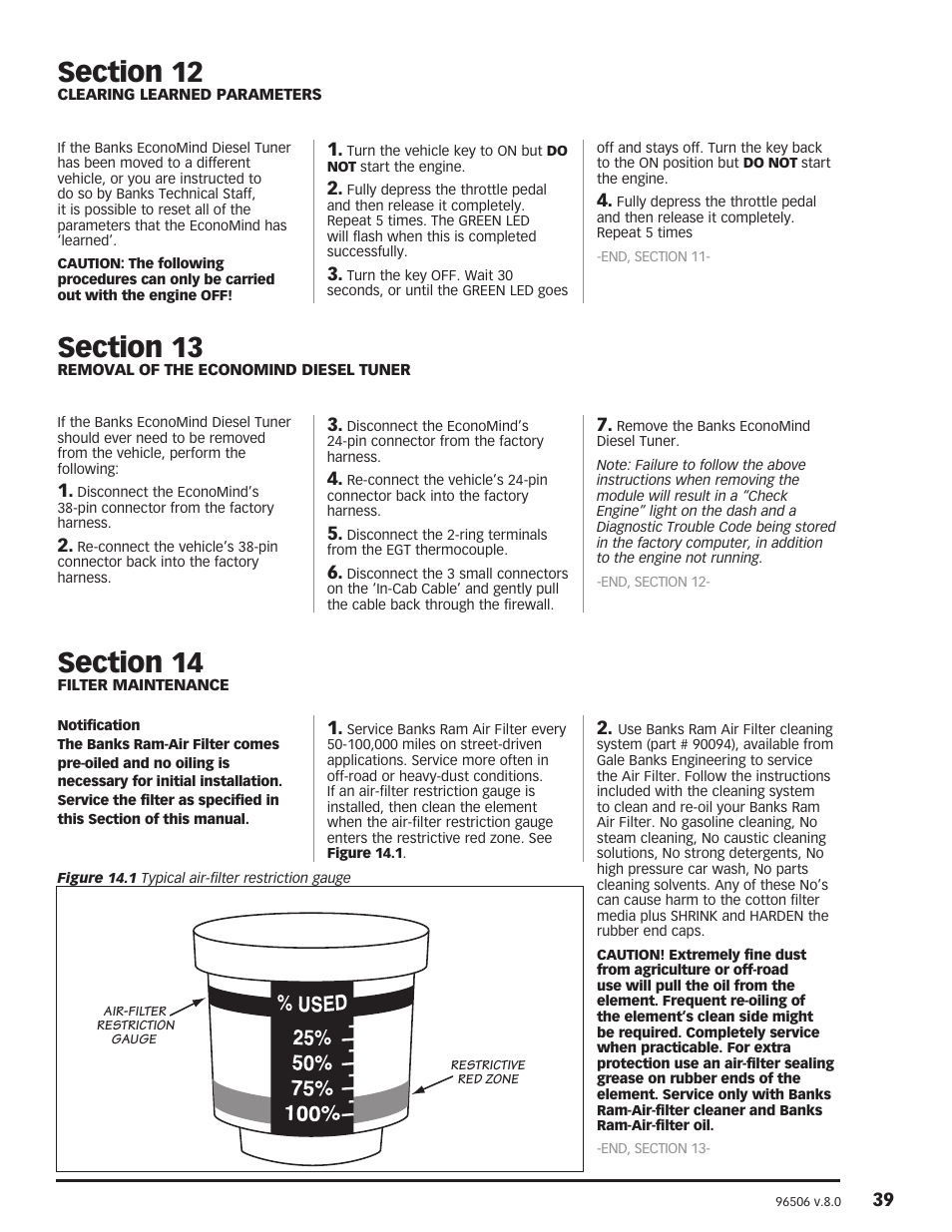 Banks Power Chevy_GMC Trucks: Duramax LLY-LBZ (Diesel ’06 - 07 6.6L) Power Systems- PowerPack & Stinger Systems w Economind (LLY & LBZ) '06-07 (PDA) Compatible w_ Optional PowerPDA User Manual | Page 39 / 40