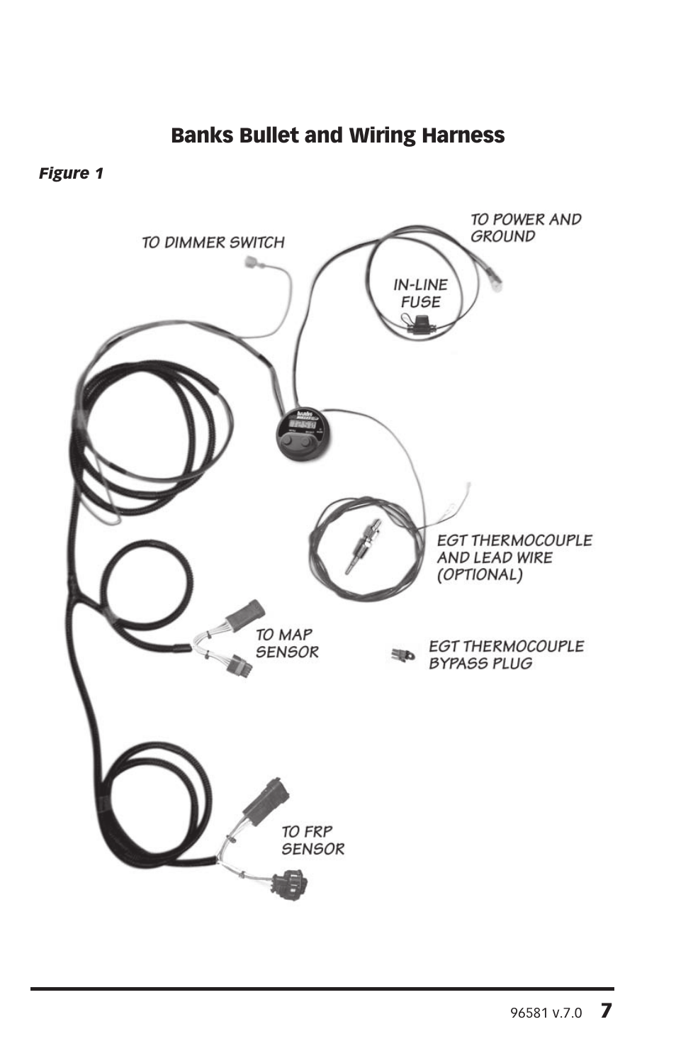 7banks bullet and wiring harness | Banks Power Dodge Trucks: (Diesel ’03 - 07 5.9L Cummins) Tuner- Bullet Diesel Tuner '03-07 235, 250, 305, 325 HP Dodge 5.9L Cummins (24-valve) Trucks User Manual | Page 7 / 24