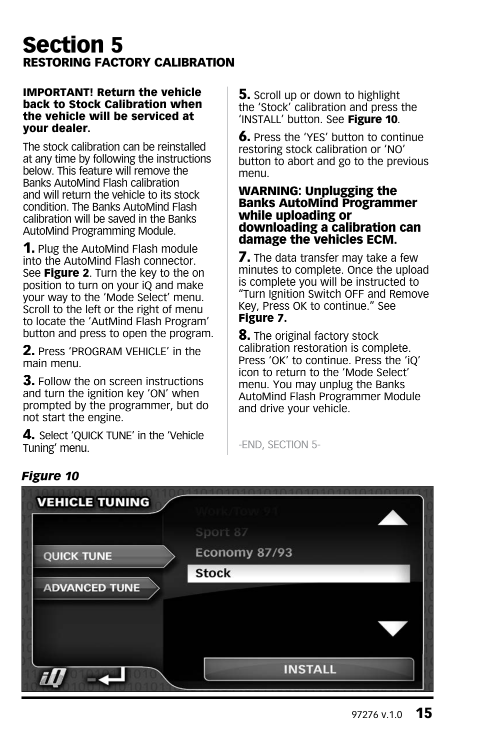 Banks Power Ford Trucks: (Gas ’99 - 11 6.8L V10; 6.2L V8) AutoMind Flash Programmer for use with Banks iQ Flash User Manual | Page 15 / 20