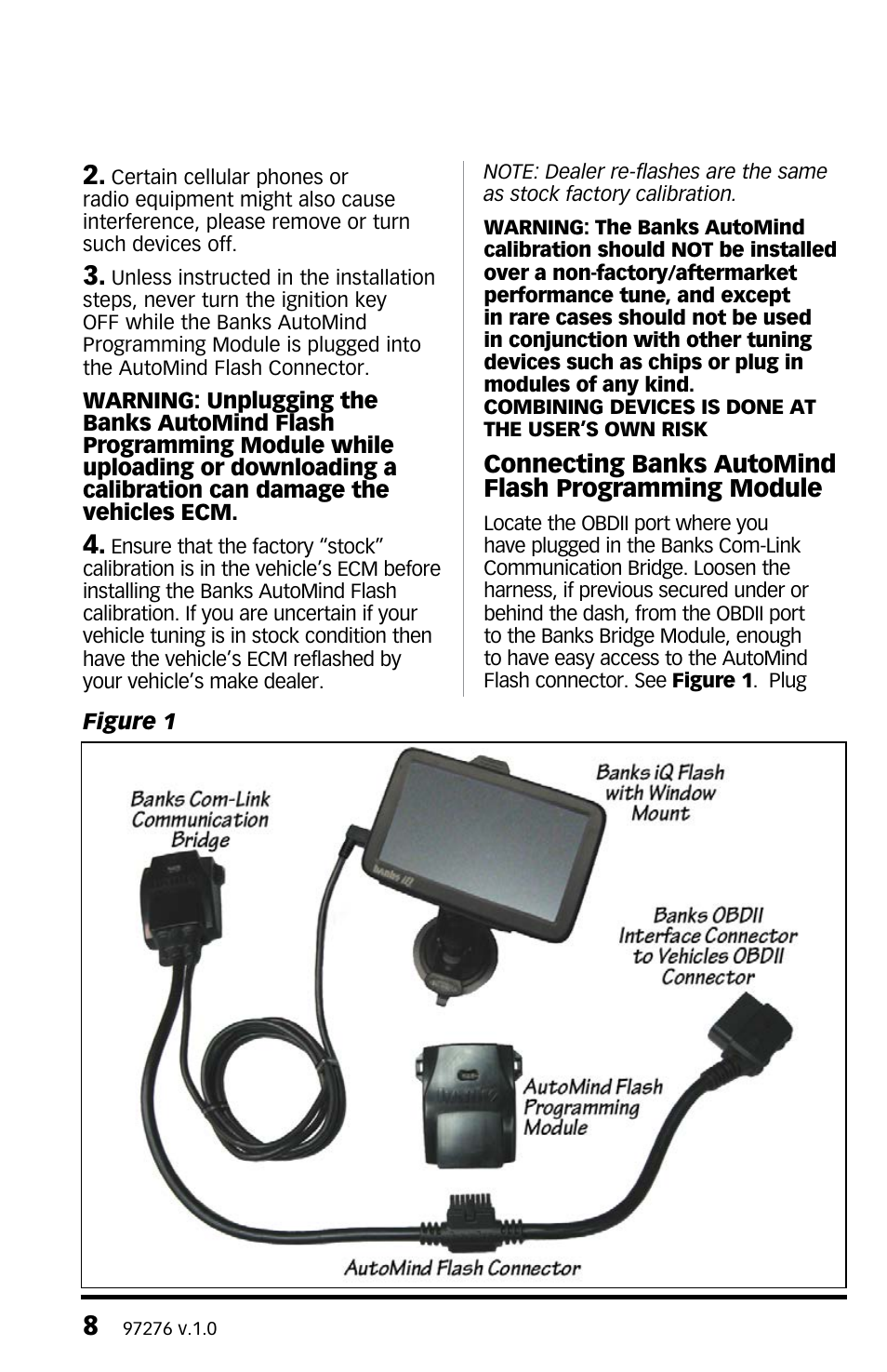 Connecting banks automind flash programming module | Banks Power Ford Trucks: (Gas ’99 - 11 6.8L V10; 6.2L V8) AutoMind Flash Programmer for use with Banks iQ Flash User Manual | Page 8 / 20